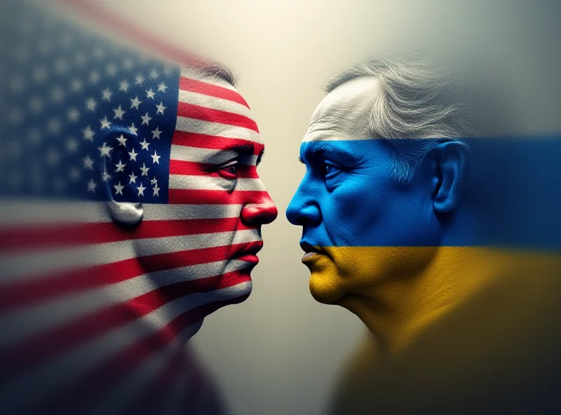 US and Russian flags side-by-side, symbolizing alignment on Ukraine.