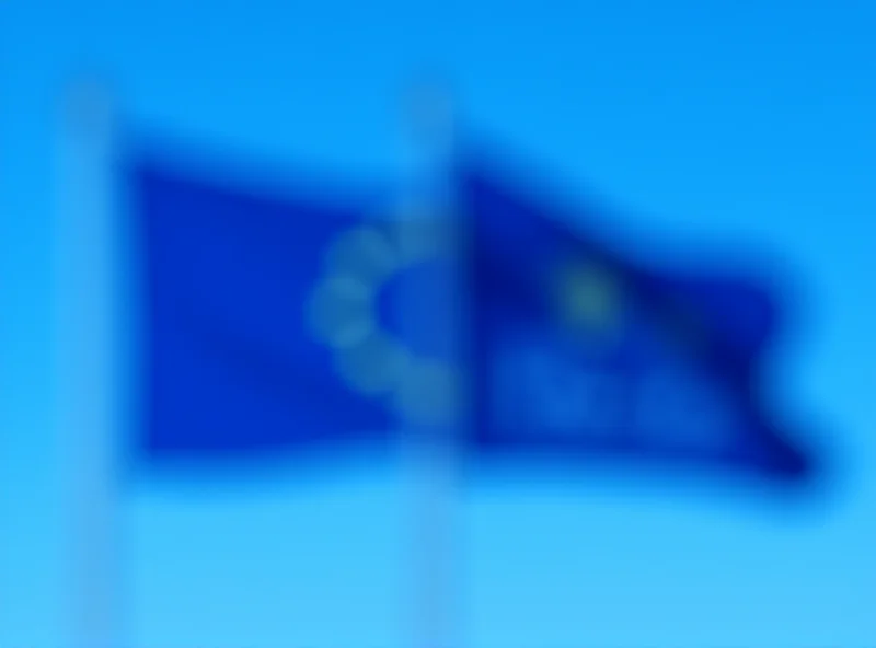 EU and NATO flags flying together