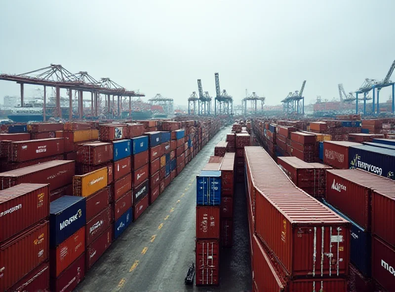 Containers at the Hamburg Port