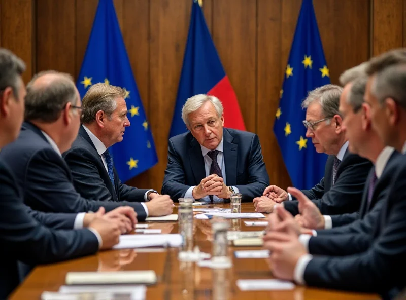 A group of European leaders in a meeting.
