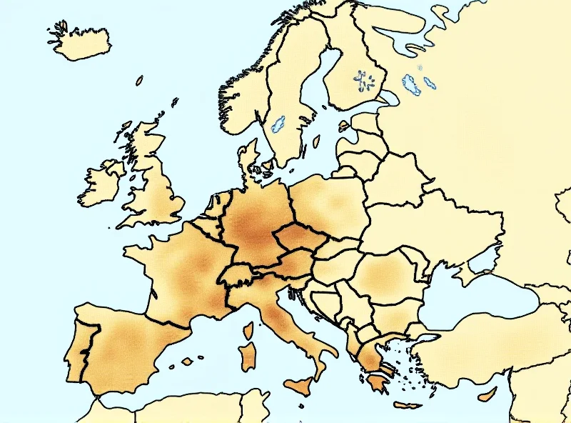Map of Europe showing PFAS contamination levels in different regions.