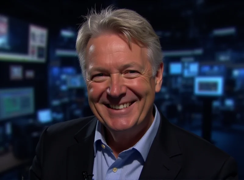 Gary Lineker smiling during a BBC broadcast.