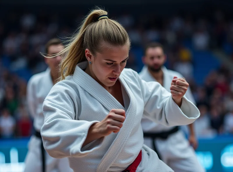 Lubjana Piovesana competing in Judo