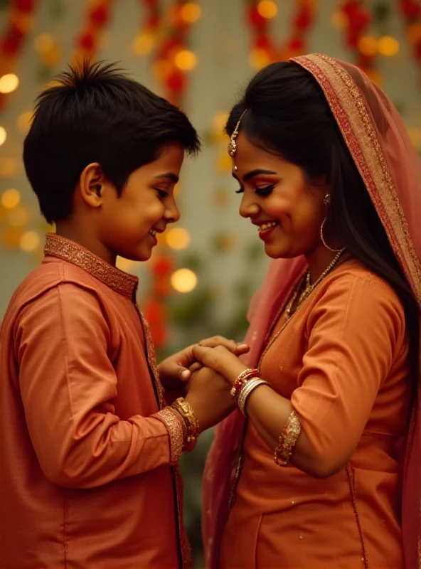 Raksha Bandhan celebration with siblings