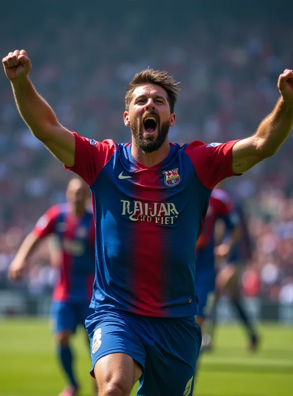 Pedri celebrating a goal during a football match.