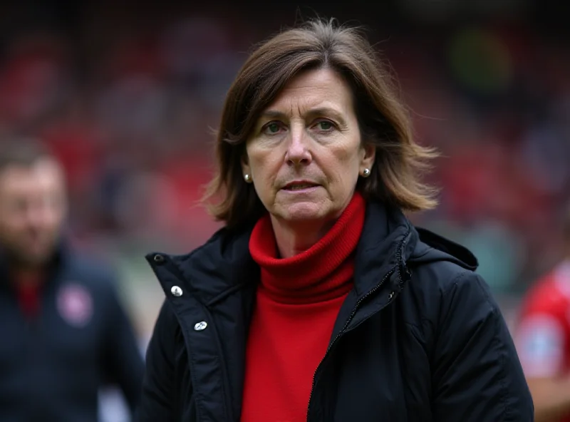 Laura Kaminski looking disappointed on the sidelines during a Crystal Palace women's match.