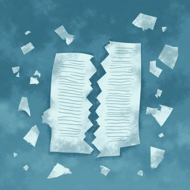 Illustration of a broken trade agreement
