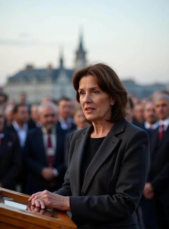Martine Aubry giving a speech in Lille.