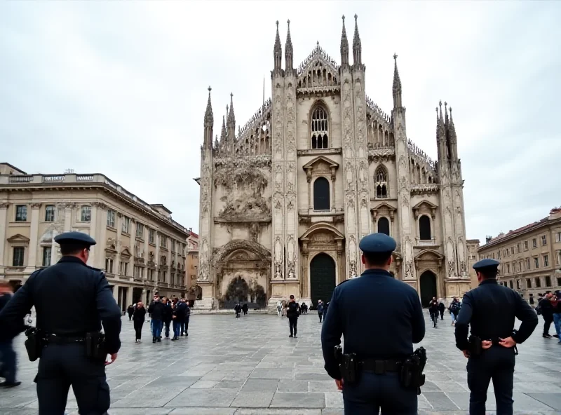 Exterior view of a French basilica with police presence.