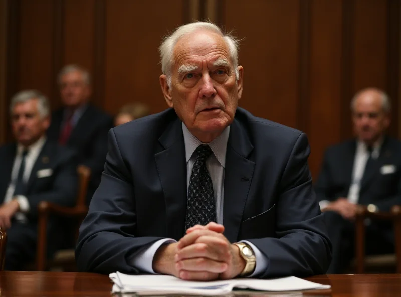 Sepp Blatter testifying in court.