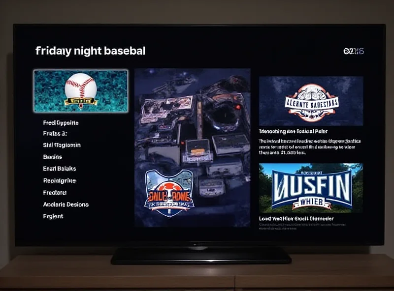 Apple TV+ interface showing Friday Night Baseball games