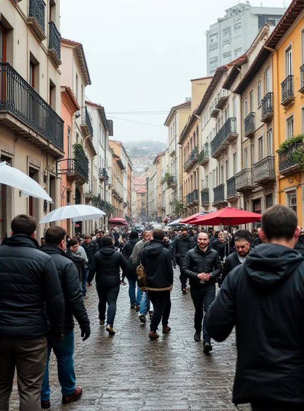 A bustling film set in A Coruña