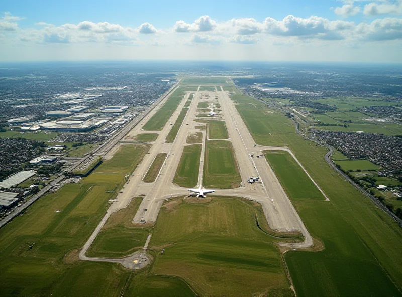 Aerial view of Gatwick Airport