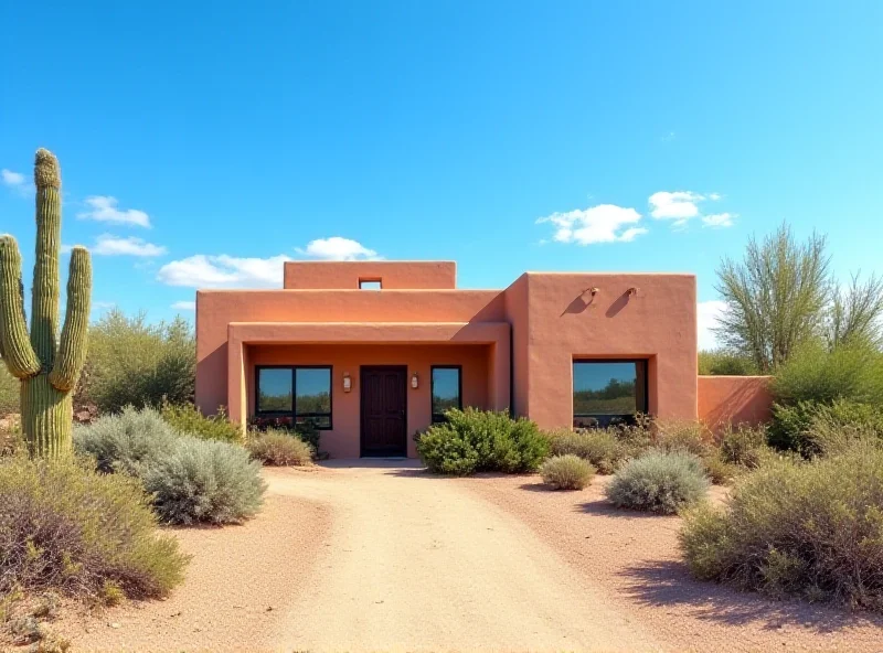 Exterior of a house in Santa Fe, New Mexico