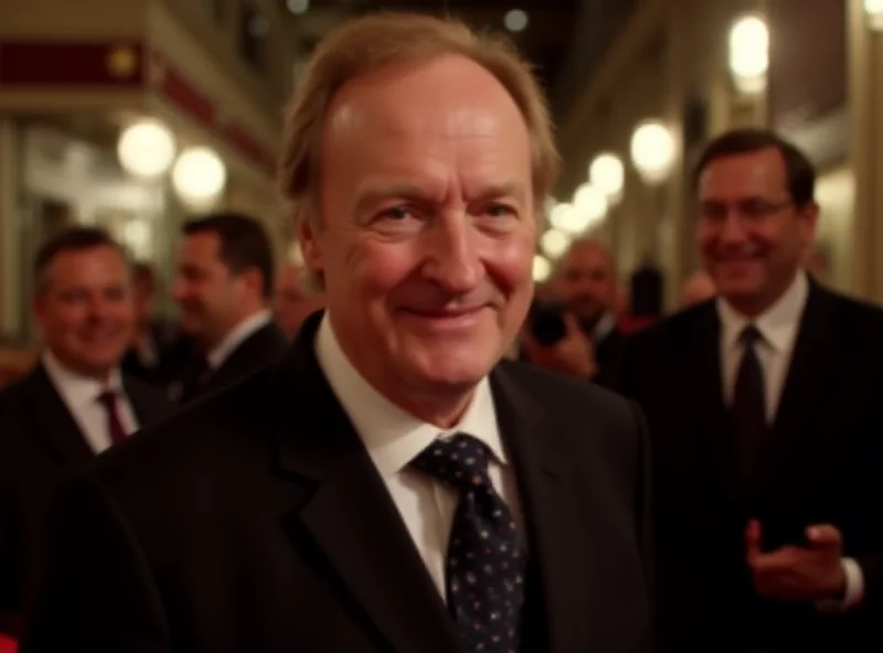 Gene Hackman smiling at a movie premiere.