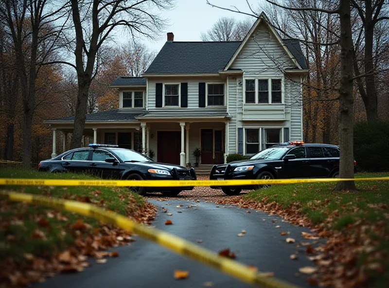 A police scene outside a house