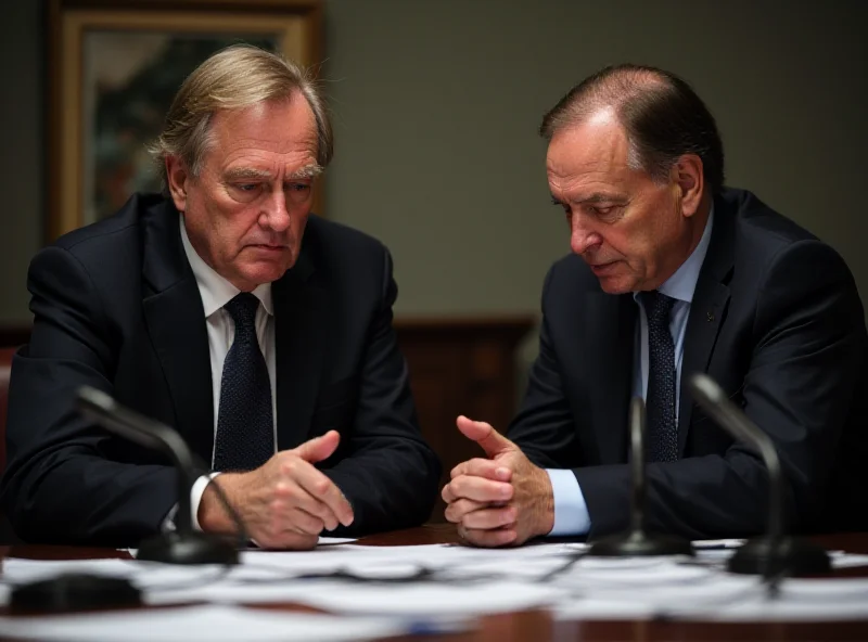 Friedrich Merz (CDU) and Lars Klingbeil (SPD) at a negotiating table.