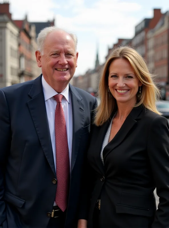 Peter Tschentscher and Katharina Fegebank standing together in Hamburg