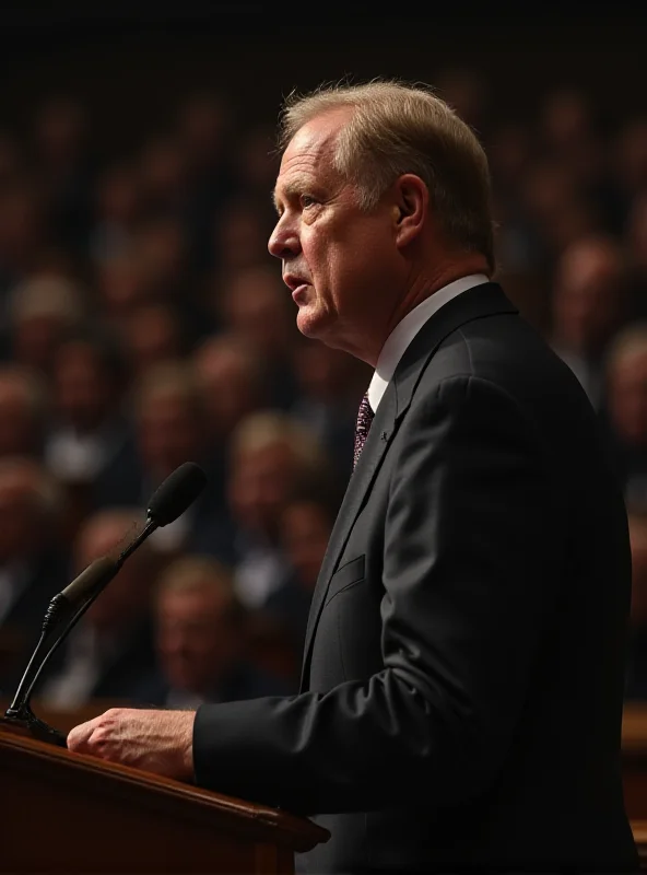 A photo of Robert Habeck, former Vice Chancellor, giving a speech with a determined expression.
