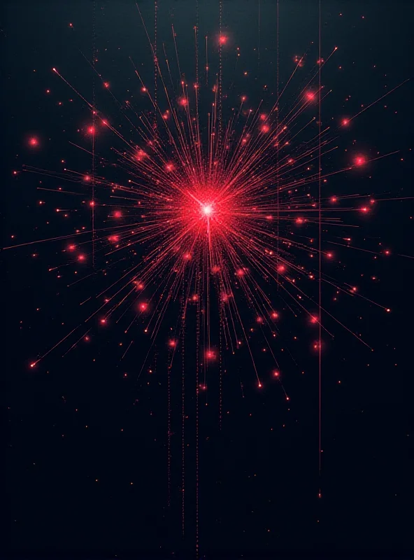 A stylized image representing the spread of misinformation and conspiracy theories online.