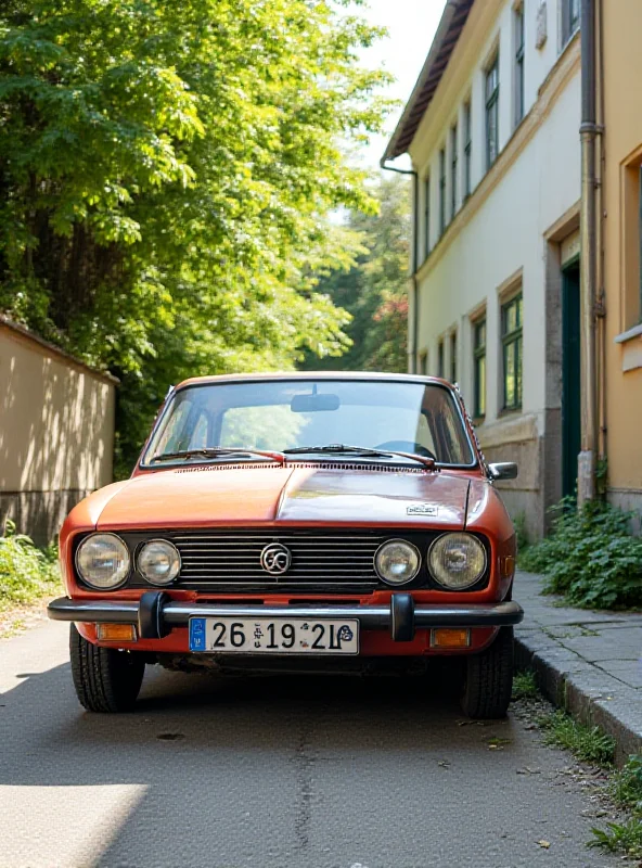 Classic Opel Kadett E parked on a street in Czech Republic.