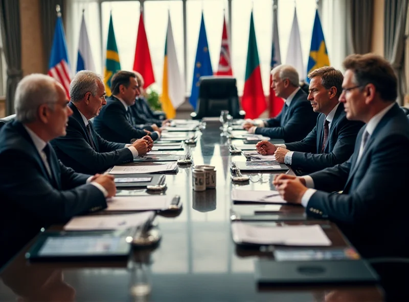 European leaders in a meeting discussing Ukraine