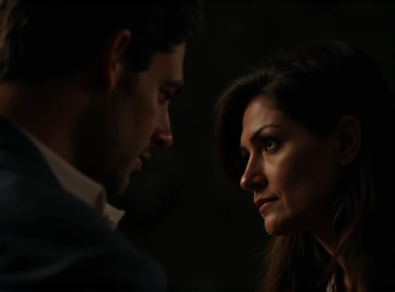 Still from the Brazilian film 'Forever With You', showing two actors in a dramatic scene.
