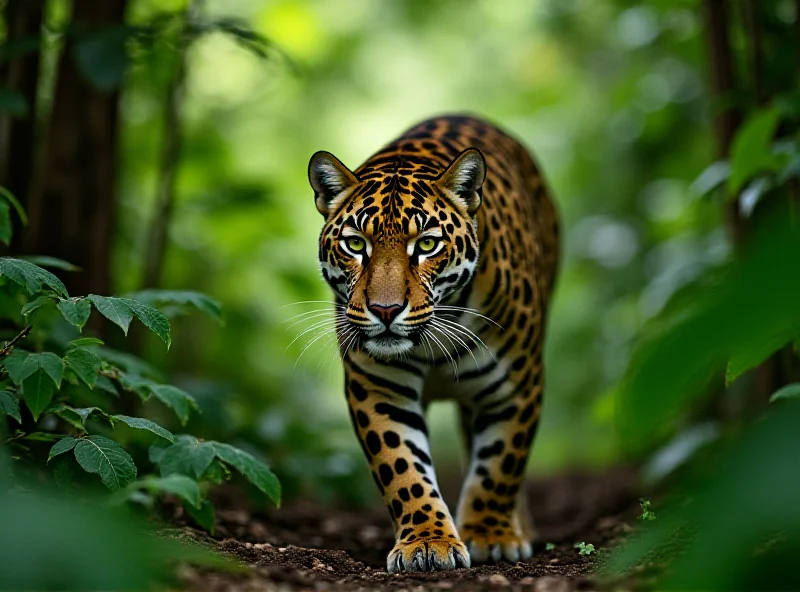 Jaguar in the Bolivian rainforest