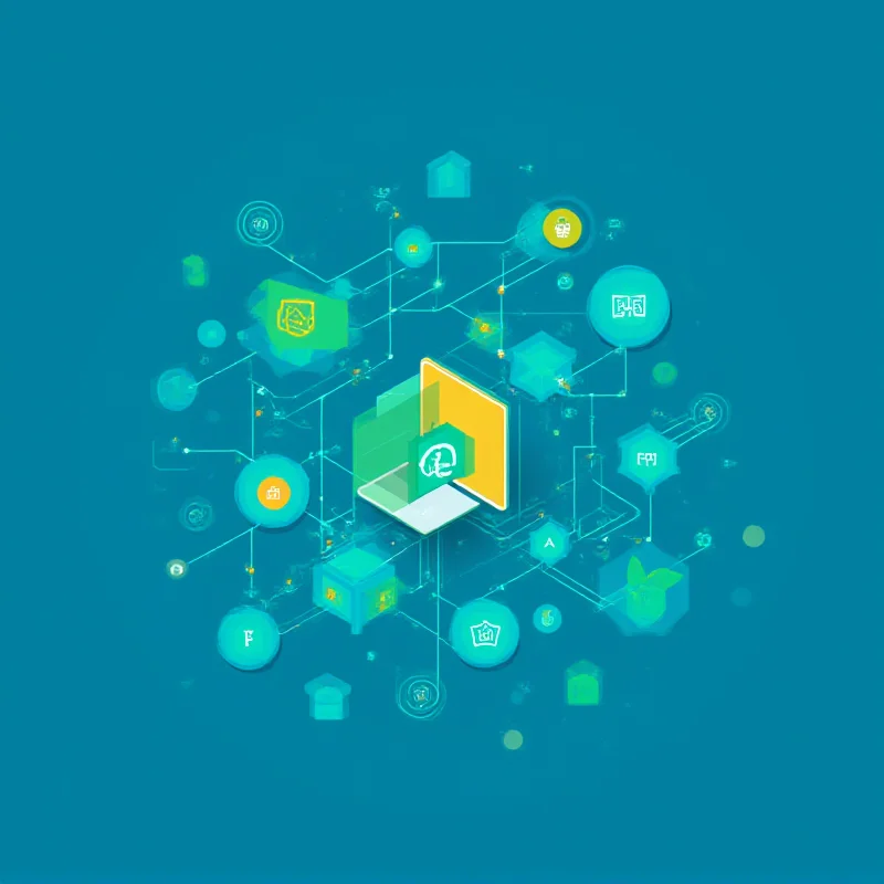 A stylized graphic representing online security, with padlocks and data streams.