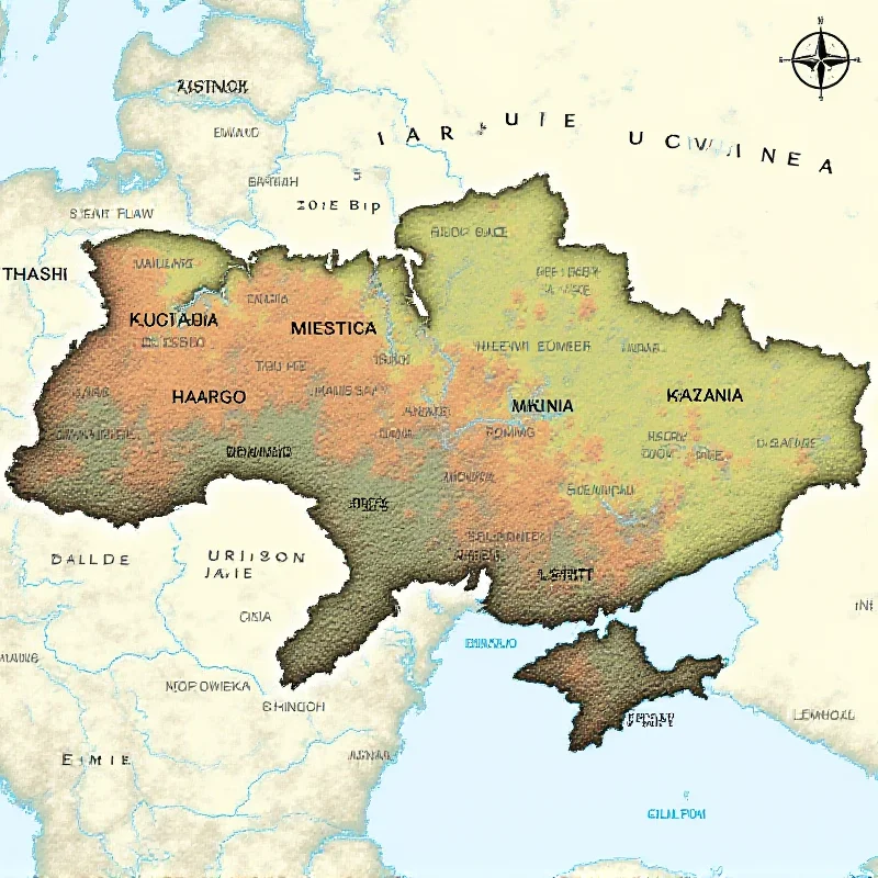 A map highlighting the location of rare earth mineral deposits in Ukraine.