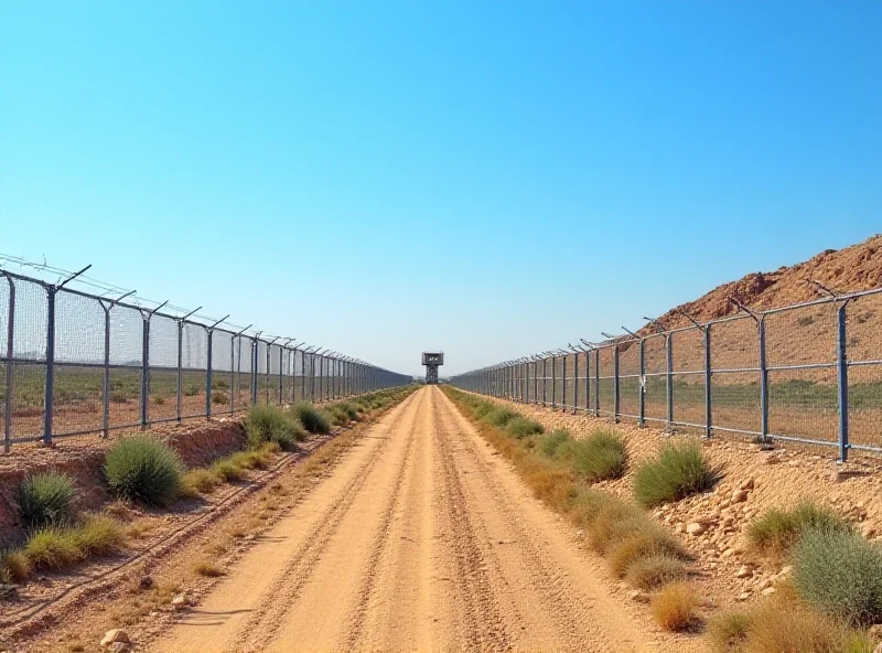 Image of the border between Israel and Lebanon, showing a watchtower.