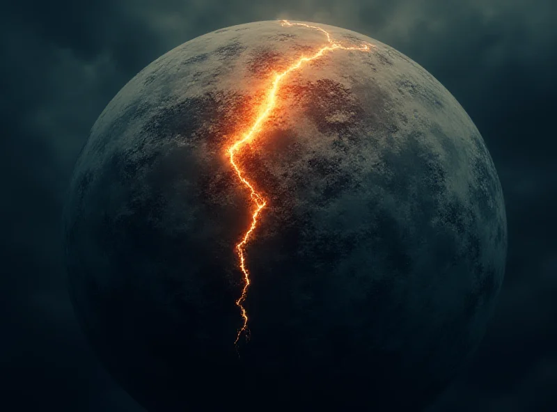 A dramatic illustration of a globe with cracks appearing across its surface, symbolizing global tensions.