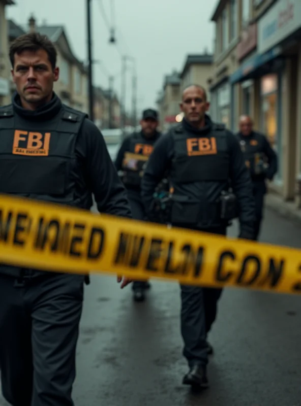FBI agents securing a crime scene