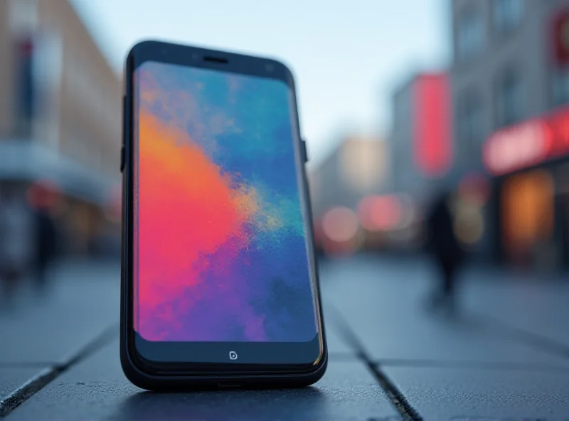Mockup of the Google Pixel 9a smartphone showing its design and camera features.