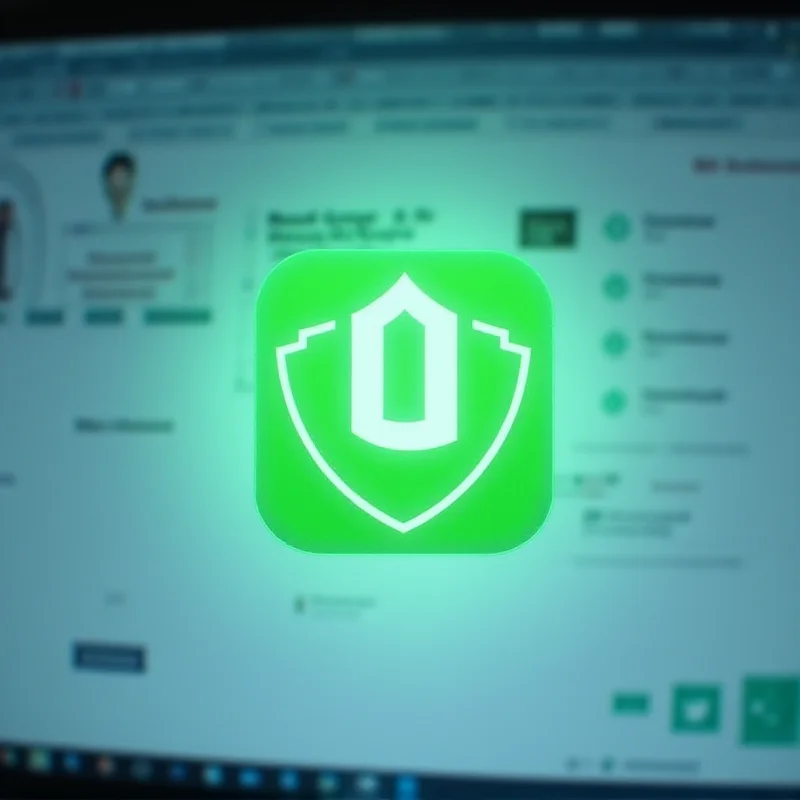 A computer screen displaying the uBlock Origin logo.