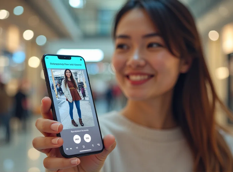 AI-powered shopping interface on a smartphone