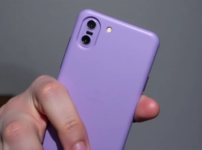 Image of a person holding a Google Pixel 9a showcasing its plastic back panel and flush camera module.