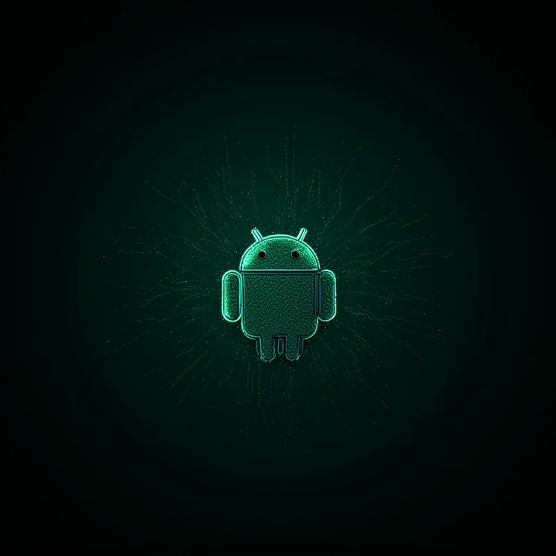 Abstract image representing Android OS, with circuits and code intertwined.