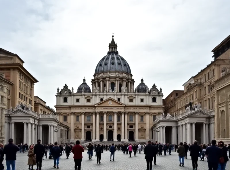 A general view of Vatican city with St. Peter's Basilica.