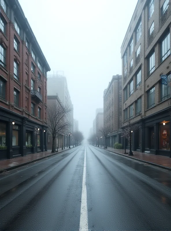 Empty city street during lockdown