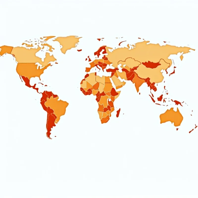 A world map highlighting regions with current measles outbreaks.