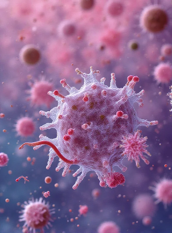 A microscope view of bacteria, focusing on the different types and structures present.