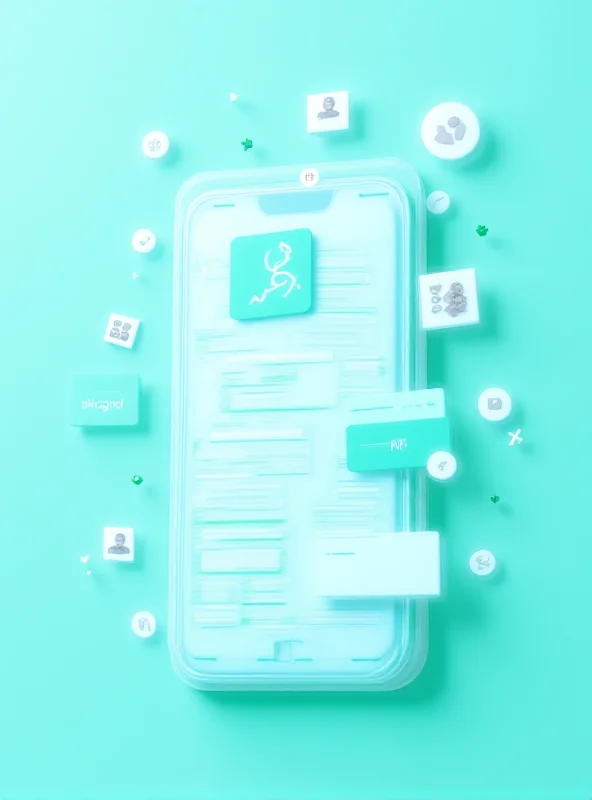 Abstract image of a social media feed with health-related posts