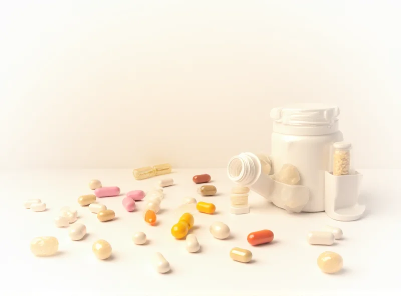 Assortment of vitamin bottles and supplement capsules displayed on a clean white background, showcasing variety and health focus.
