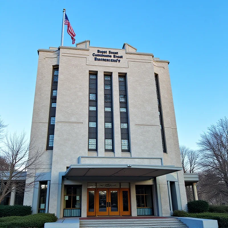 Exterior view of Mass General Hospital during the daytime with the American flag waving in front, symbolizing a place of healing and trust.