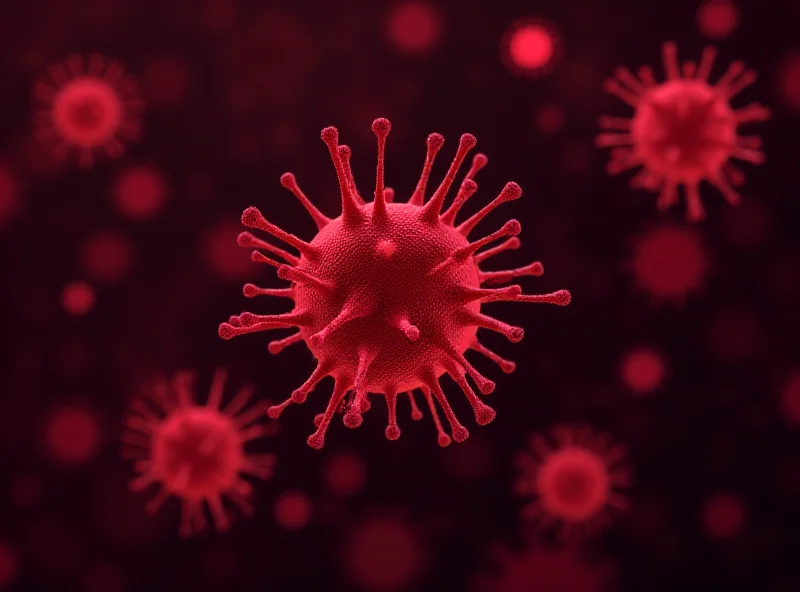 Illustration of measles virus