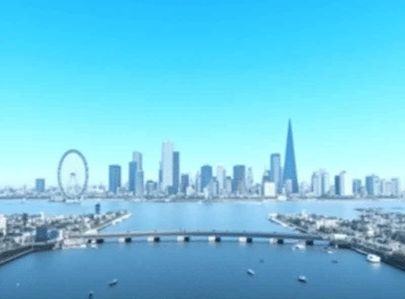 A cityscape of London with clear blue skies.