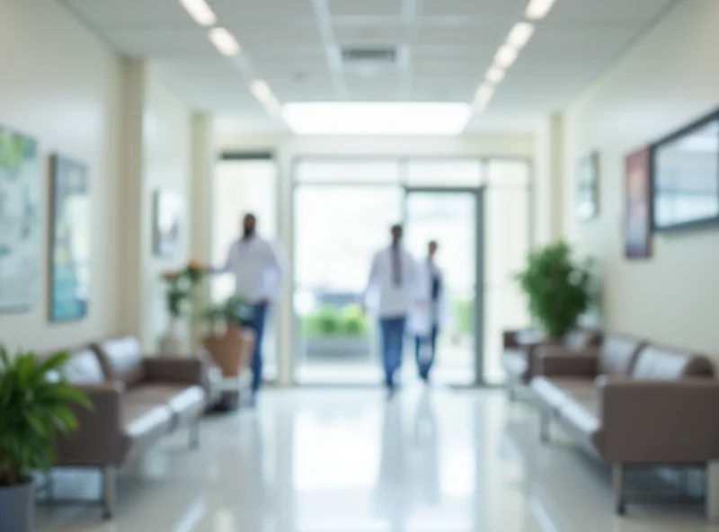 A modern, clean interior of a popular clinic, showing waiting area and consultation rooms