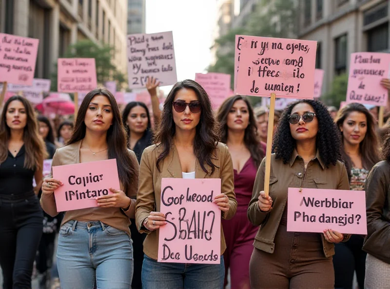 A protest with signs advocating for women's rights.