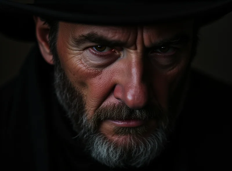 A dramatic portrait of Gene Hackman in his prime, looking serious and intense.